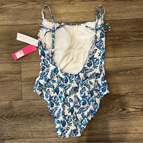 NWT Lilly Pulitzer Lima One-Piece Swimsuit - Resort White Shell Collector - Picture 8 of 10